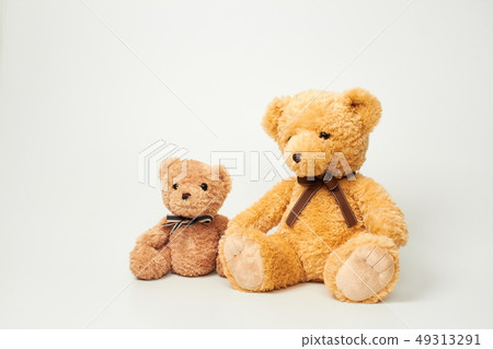 Teddy bear set on white background 49313291
