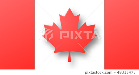 Paper cut Canada flag Paper cut Canada flag 49313473
