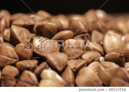 Grain buckwheat closeup 49313556