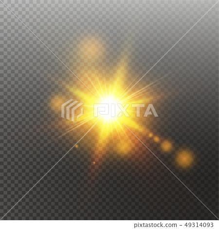 Vector transparent sunlight special lens flare light effect. Sun isolated on transparent background Vector transparent sunlight special lens flare light effect. Sun isolated on transparent background 49314093