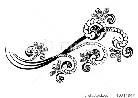 Vintage decorative calligraphic element 49314847