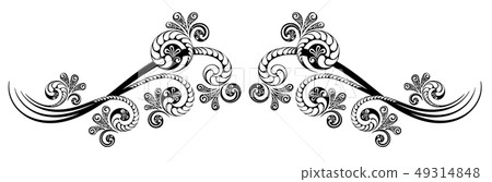 Vintage decorative calligraphic element 49314848