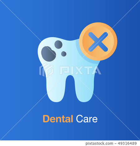 Dental care concept. Bad hygiene teeth, 49316489