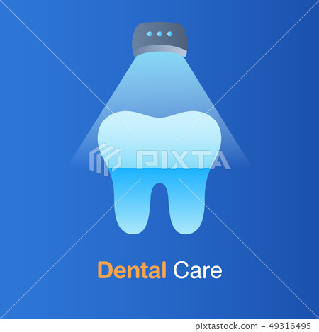 Dental care concept. Dental laser whitening, 49316495