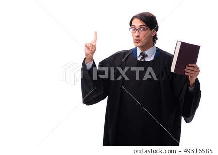 Young handsome judge isolated on white  49316585