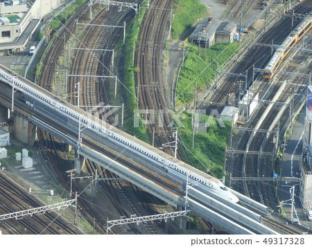 Shinkansen seen from Central Tower 49317328