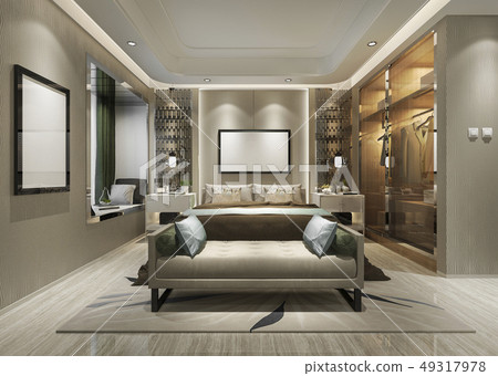 luxury modern bedroom suite tv with wardrobe  49317978