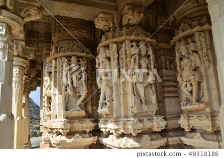 Kubalgar Castle in Udaipur, a World Heritage Site in Rajasthan India A beautiful goddess of ruins on site 49318186