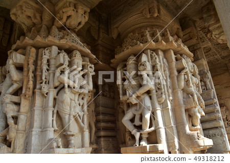 Kubalgar Castle in Udaipur, a World Heritage Site in Rajasthan India A beautiful goddess of ruins on site 49318212