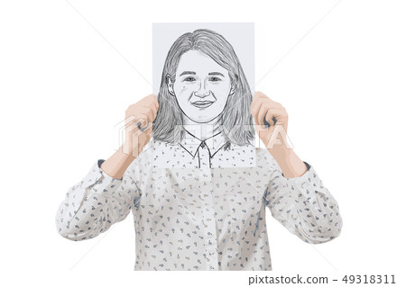 Covering face emotion 49318311