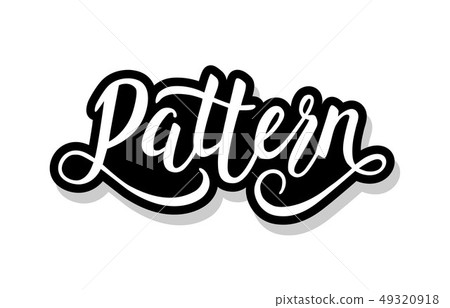 Pattern calligraphy template text for your design illustration concept. Handwritten lettering title 49320918