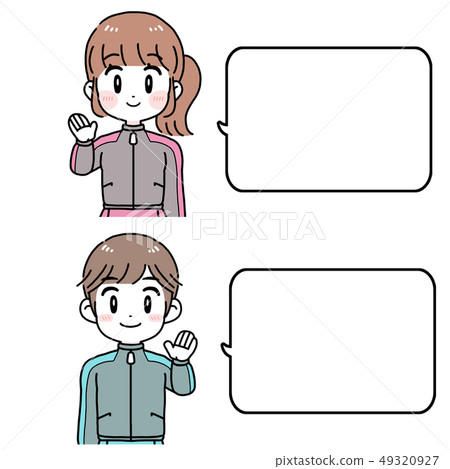 運動裝 - 男人和女人 - 襯線插圖集 運動裝 - 男人和女人 - 襯線插圖集 49320927