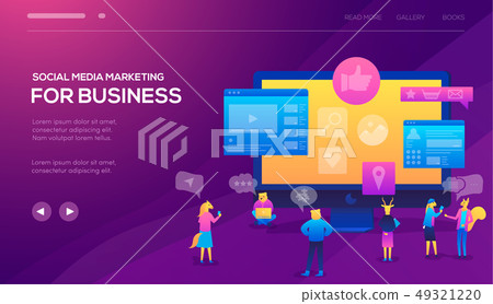 Social media concept banner illustration. Social media concept banner illustration. 49321220