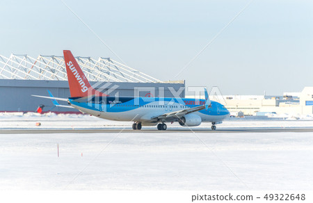 Montreal, Canada- January 20, 2019: Airplane of Su 49322648