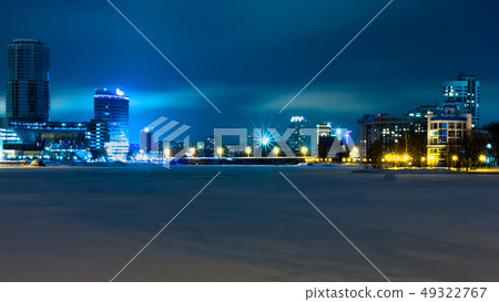 out of focus winter night Ekaterinburg, Ural, Russia out of focus winter night Ekaterinburg, Ural, Russia 49322767