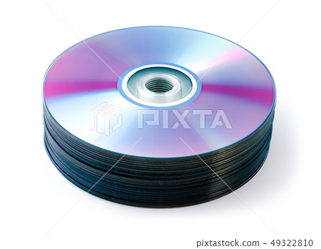 CD, DVD stack isolated on white 49322810