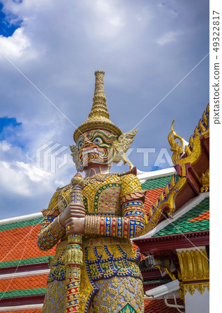 Yaksha statue, Grand Palace, Bangkok, Thailand 49322817
