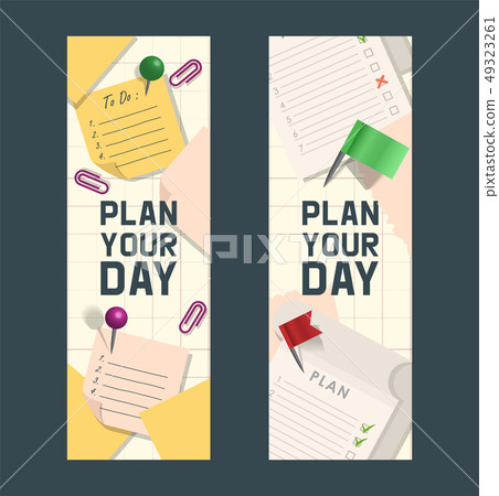 Note papers vector page of notepad or sheets of nootbook and stickers for memos messages reminders 49323261