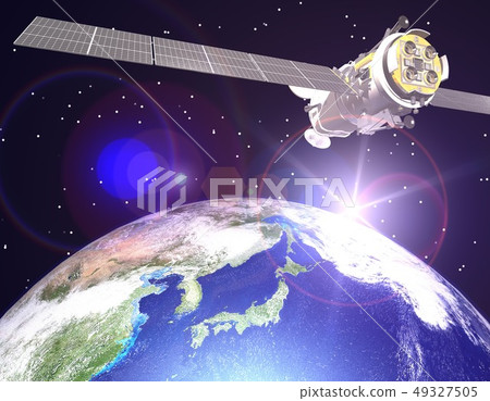 Spacecraft return (with stars) Spacecraft return (with stars) 49327505