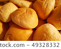 Round bread background 49328332