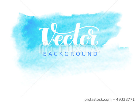 Abstract vector watercolor background. Blue spot on white Abstract vector watercolor background. Blue spot on white 49328771
