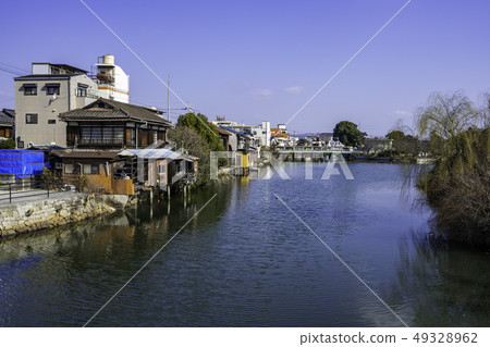 Okayama Kurashiki City Tamashima Tamashima Town Preservation District Tamekawa Tamashima Library Area Shinbashi Okayama Kurashiki City Tamashima Tamashima Town Preservation District Tamekawa Tamashima Library Area Shinbashi 49328962