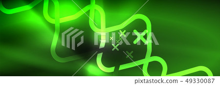 Dark neon light glowing template, abstract vector background lines Dark neon light glowing template, abstract vector background lines 49330087