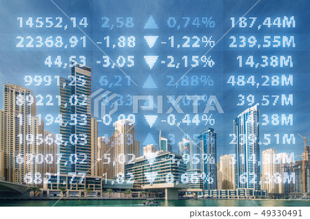 Trading concept with financial chart 49330491