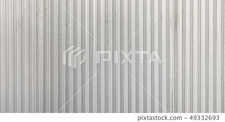 The corrugated grey metal panorama wall 49332693