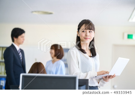 Office businesswoman casual personal computer 49333945