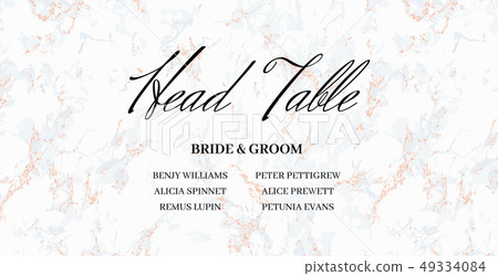 Head Table Bride and groom template card 49334084