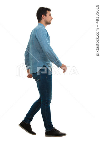 young man walking young man walking 49335619