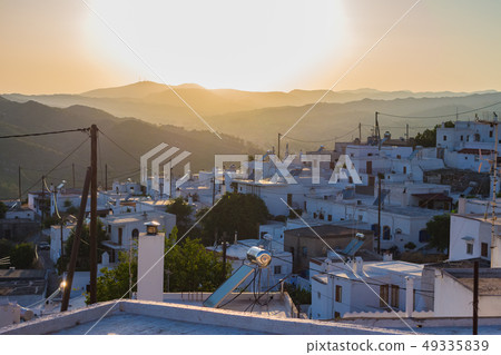 panoramic view of traditional greek village panoramic view of traditional greek village 49335839