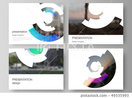 Minimalistic abstract vector illustration of editable layout of the presentation slides design 49335993