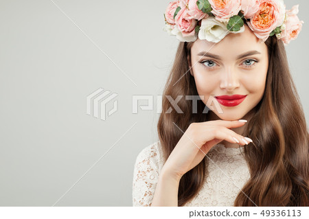 Spring beauty portrait of perfect young model Spring beauty portrait of perfect young model 49336113