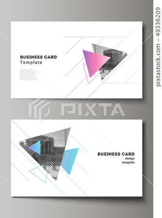 The minimalistic abstract vector illustration of the editable layout of two creative business cards The minimalistic abstract vector illustration of the editable layout of two creative business cards 49336209