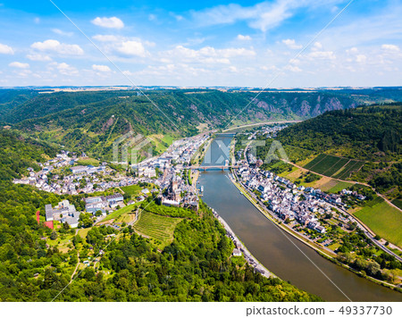 Cochem town aerial view, Germany 49337730
