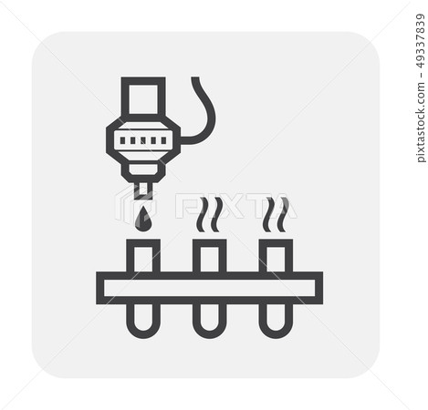 chemical production icon chemical production icon 49337839