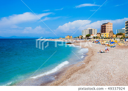 Rhodes island city beach, Greece Rhodes island city beach, Greece 49337924