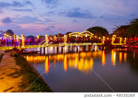 Ancient bridge in Hoi An 49338169