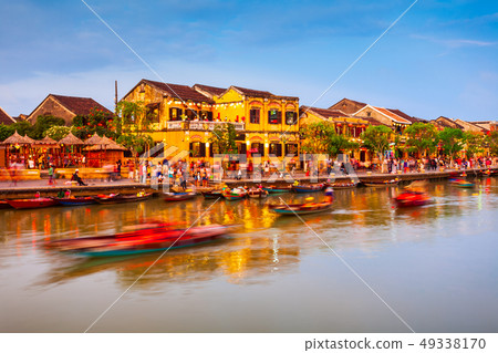 Hoi An ancient town riverfront Hoi An ancient town riverfront 49338170