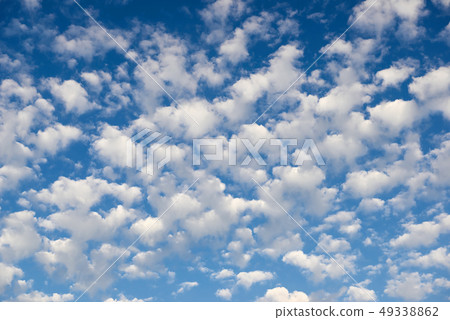 beautiful blue sky with soft white clouds, 49338862
