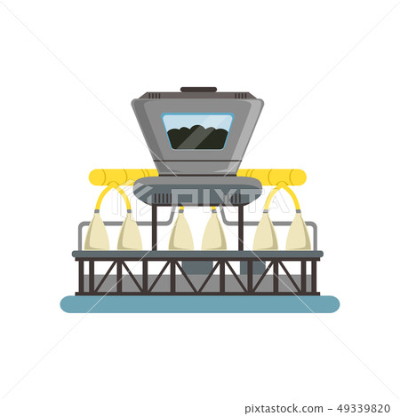 Sunflower oil production process vector Illustration on a white background 49339820