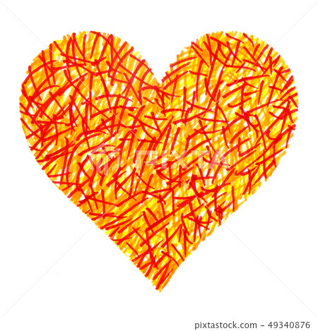 Abstract bright colorful heart on white 49340876