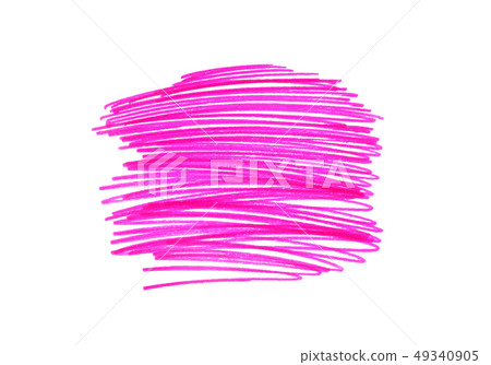 Abstract bright pink free hand drawn texture on 49340905