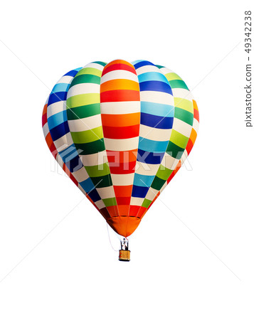 Hot air balloon isolated on white background Hot air balloon isolated on white background 49342238