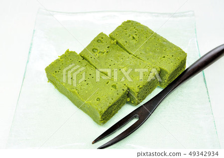 Matcha Gateau Chocolat Stock Photo