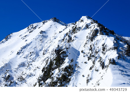 Severe winter northern alps snow mountain 49343729