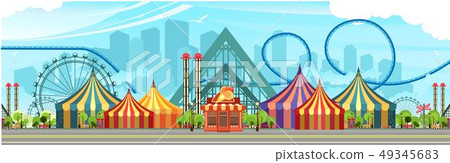 Amusement park circus 49345683