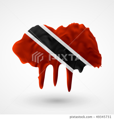 vector Flag of Trinidad and Tobago painted colors 49345731
